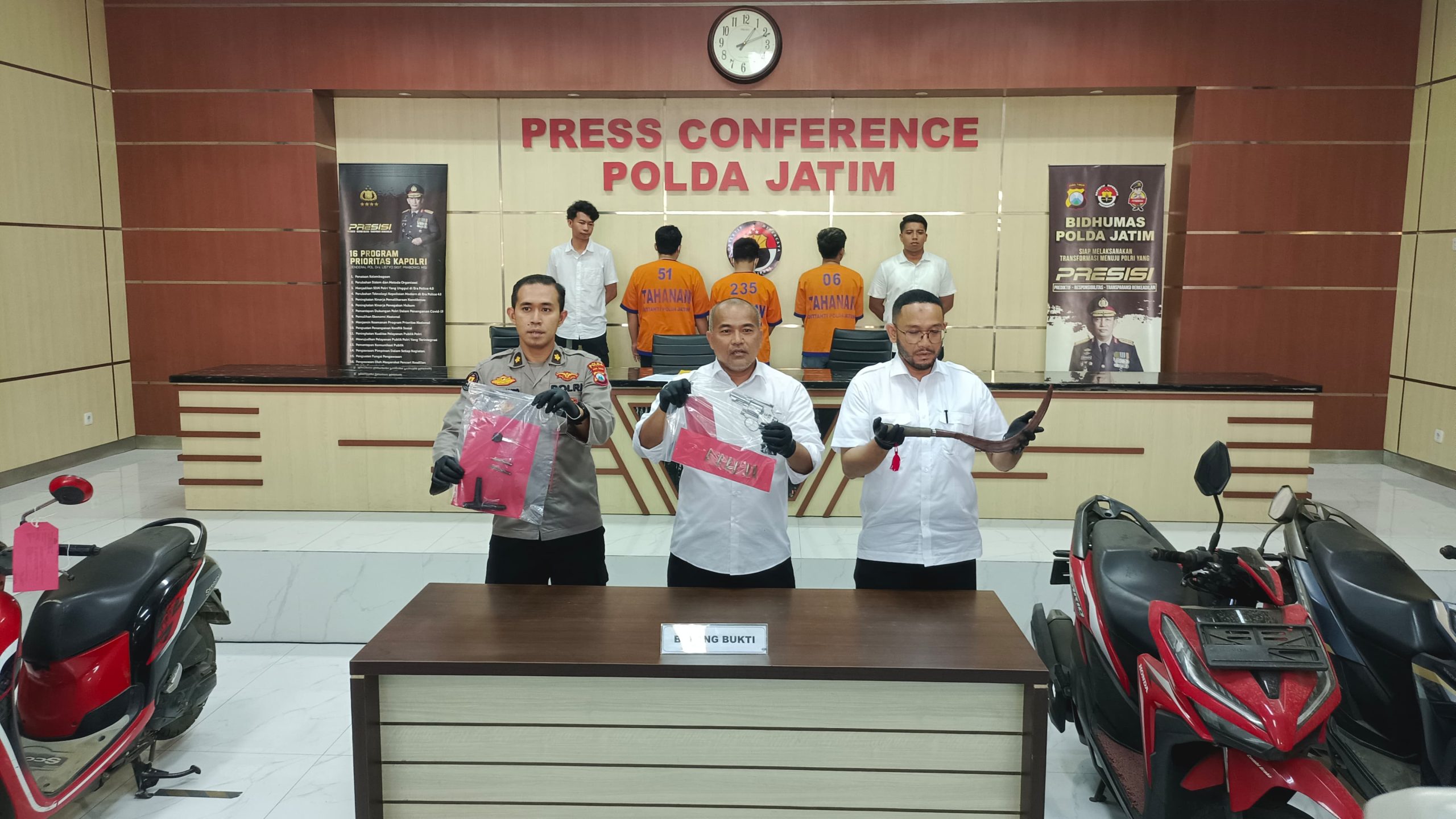 Tim Jatanras Polda Jatim Ringkus Pelaku Curanmor Antar Kota