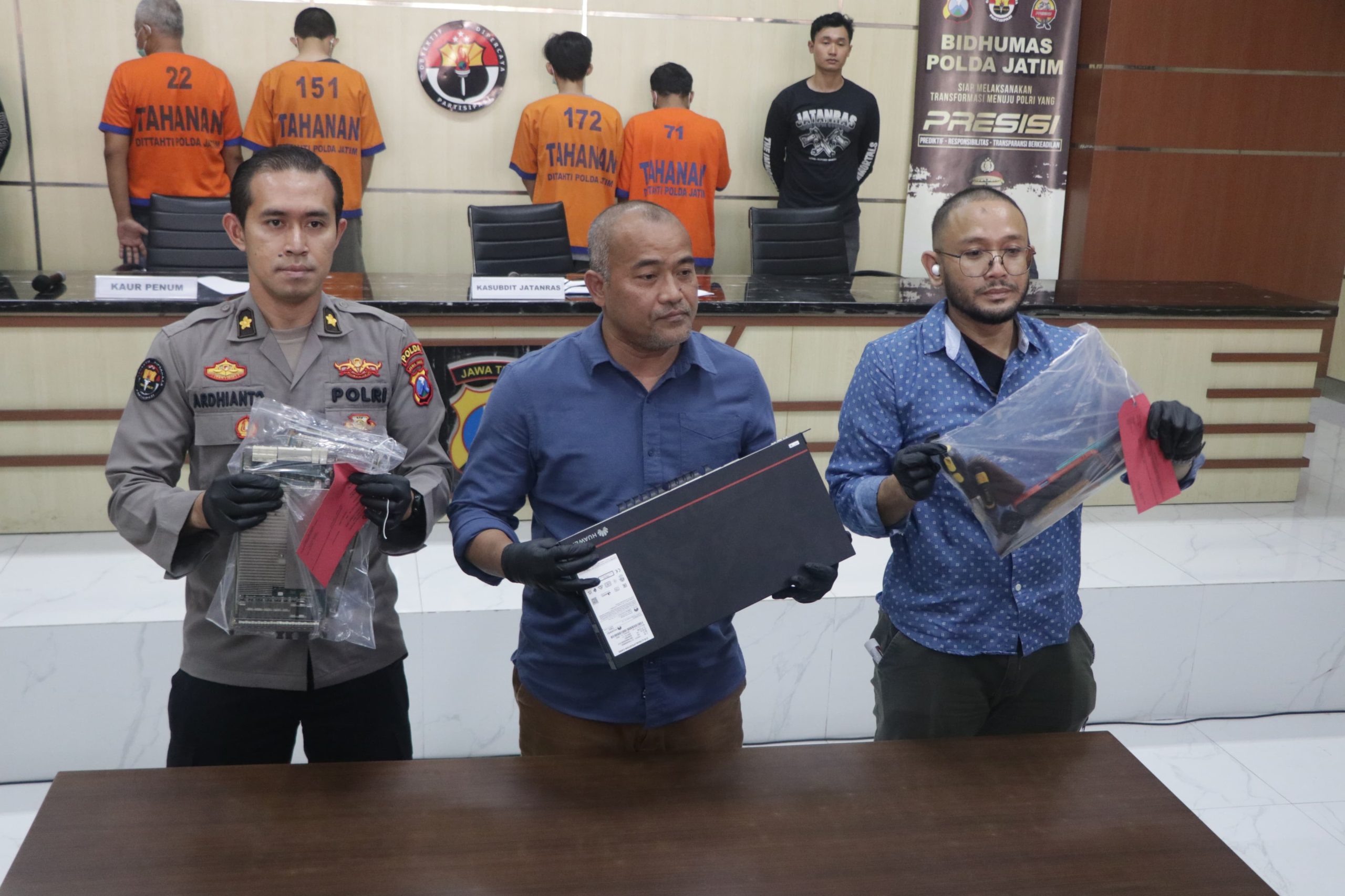 Subdit Jatanras Ringkus Komplotan Pencuri Baterai Tower