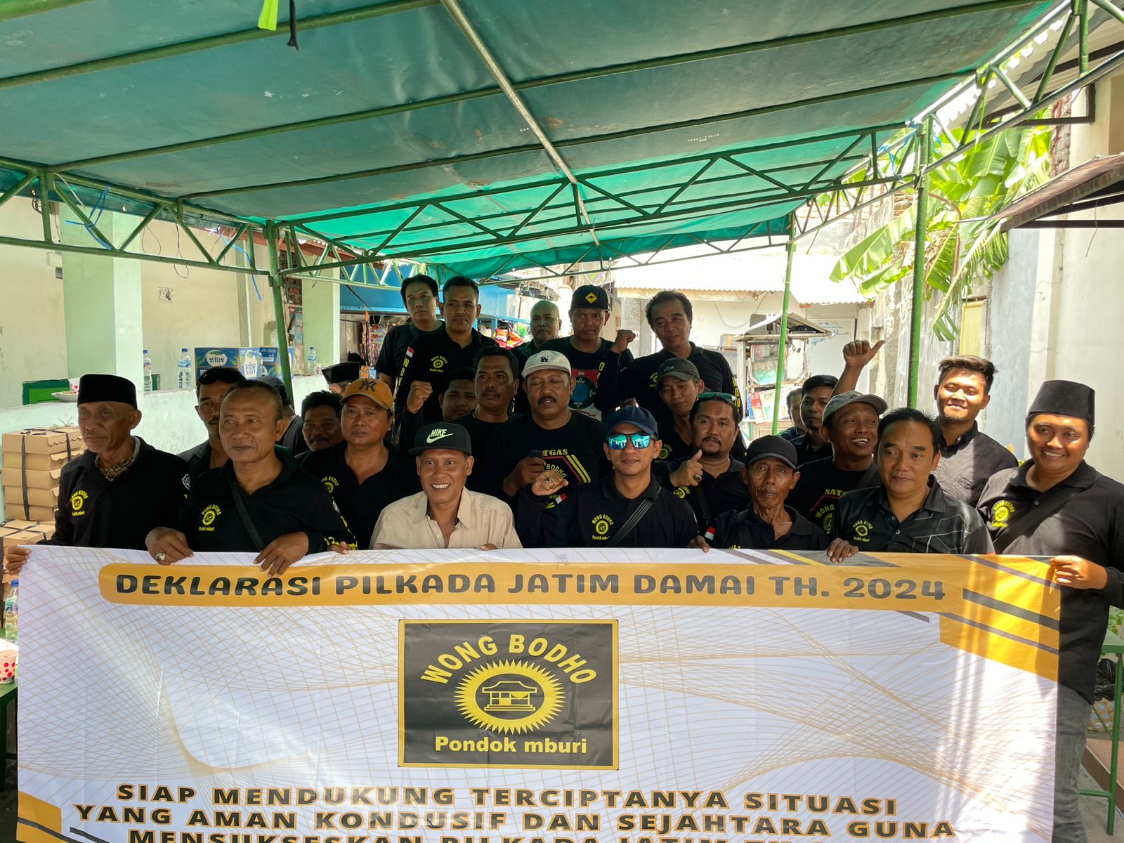 Komunitas Wong Bodho Pondok Mburi Deklarasi Pilkada Jatim Damai