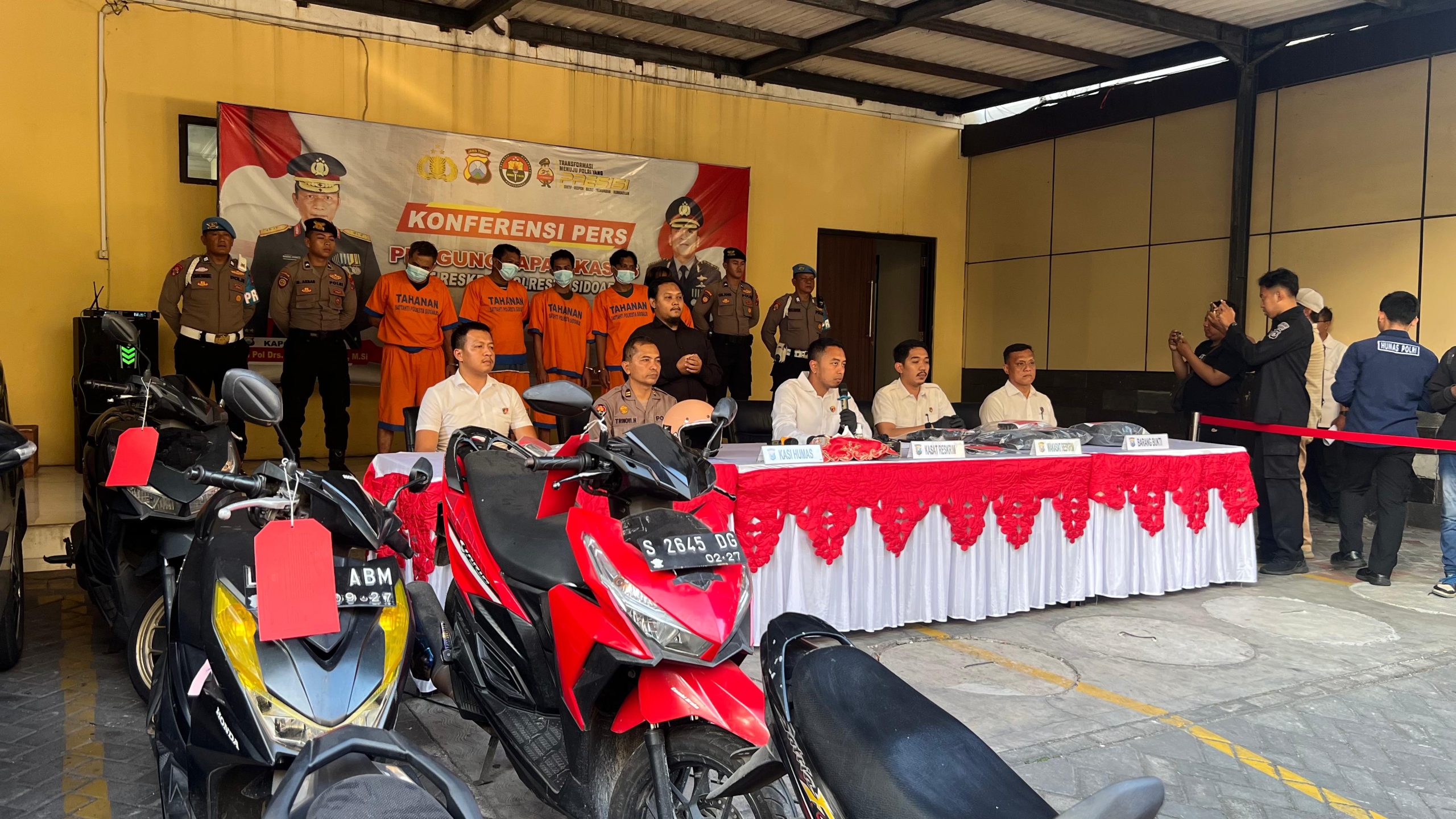 Polresta Sidoarjo Tangkap Komplotan Residivis Curanmor