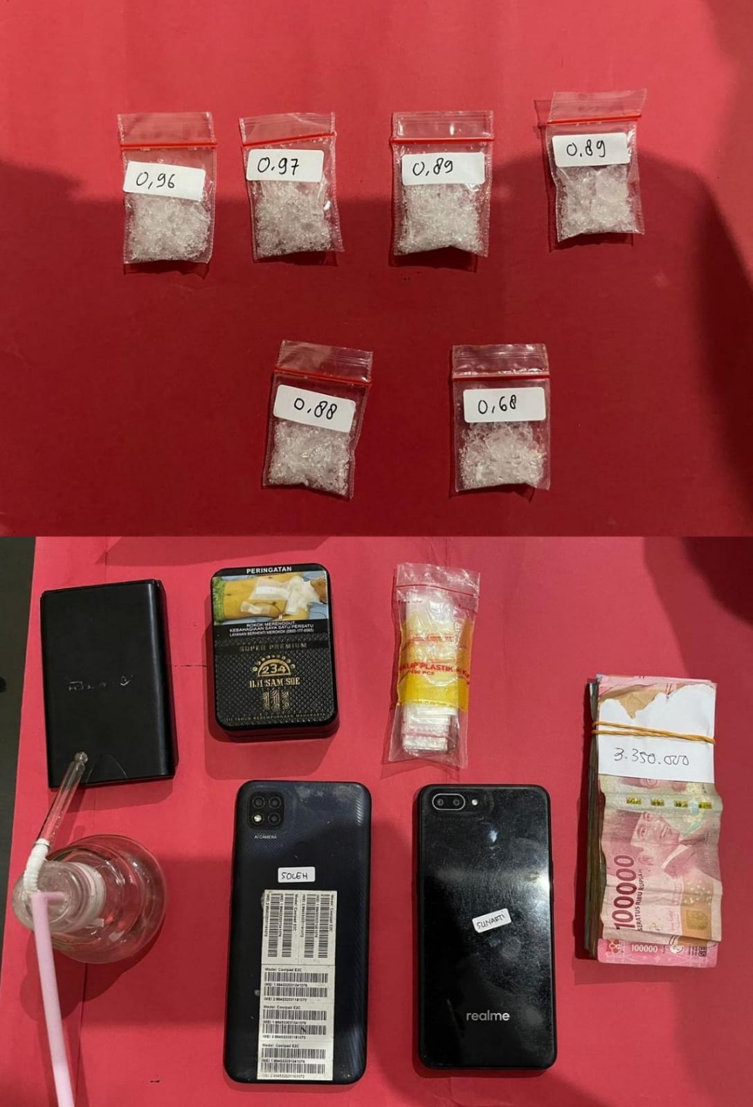 Satreskoba Polres Pasuruan Tangkap Pasutri Pengedar Narkoba