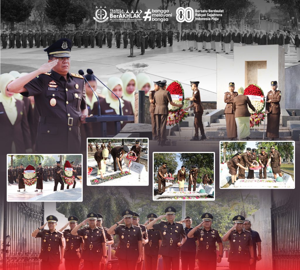 Semangat Pengabdian, Kejati Jatim Ziarah Ke Makam Pahlawan Di Harlah Ke-80 Kejaksaan Republik Indonesia