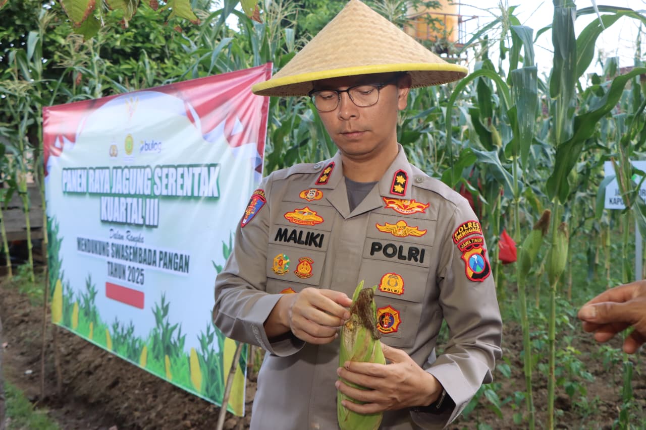 Panen Raya Jagung Organik, Kapolres Apresiasi Petani Muda di Trenggalek