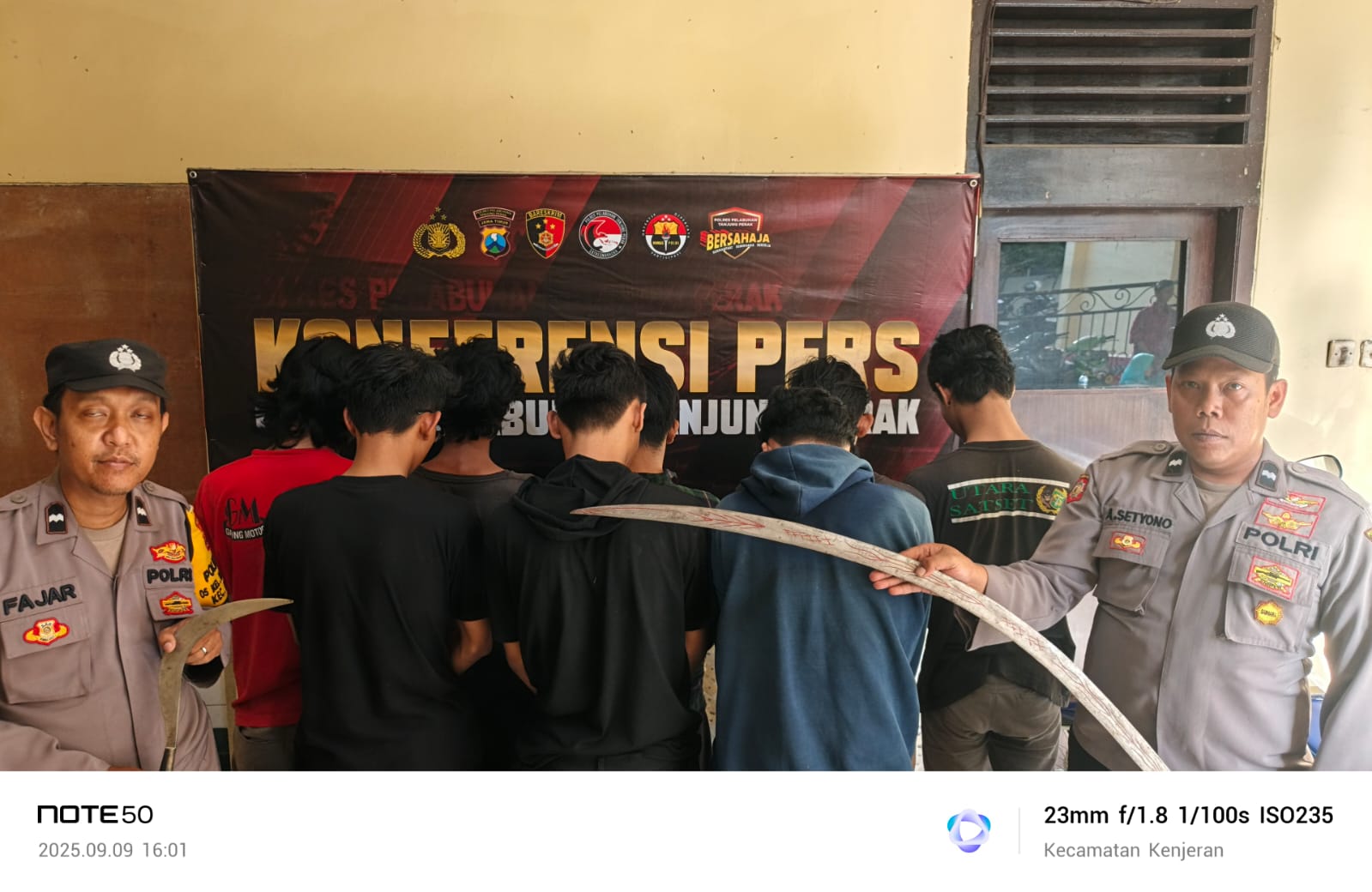 Polres Pelabuhan Tanjungperak Amankan Remaja Kelompok Gangster SSTB dan All Star Terlibat Bentrokan di Kalilom Lor Surabaya