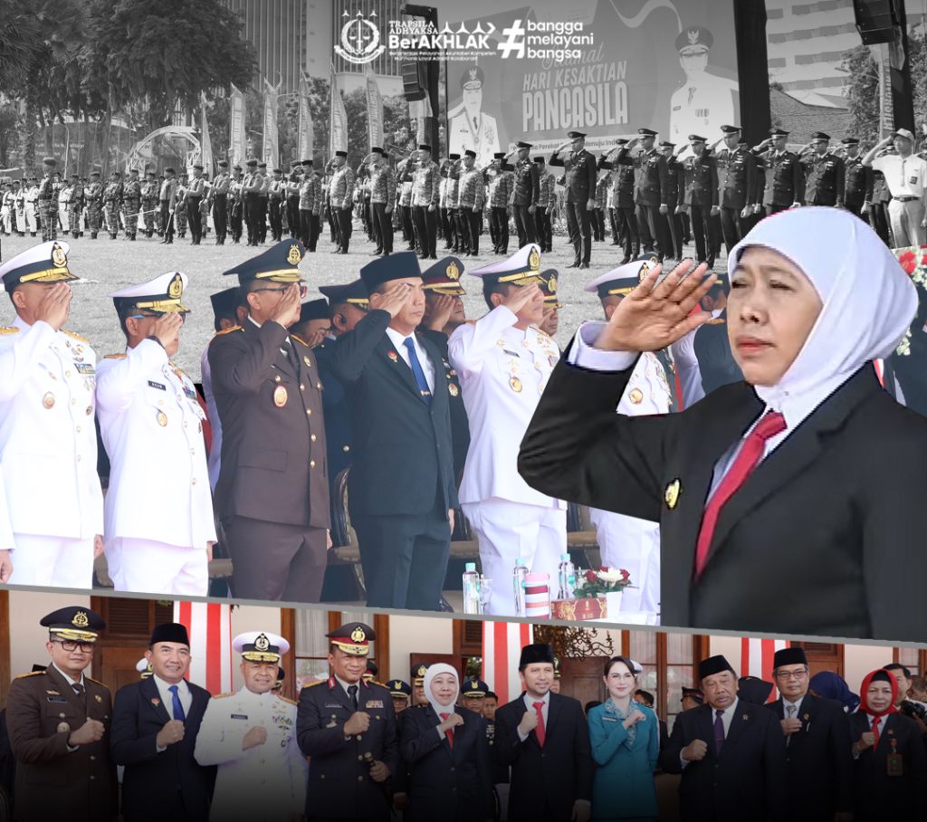 Peringati Hari Kesaktian Pancasila, Wakajati Jatim Hadiri Upacara di Gedung Negara Grahadi Surabaya
