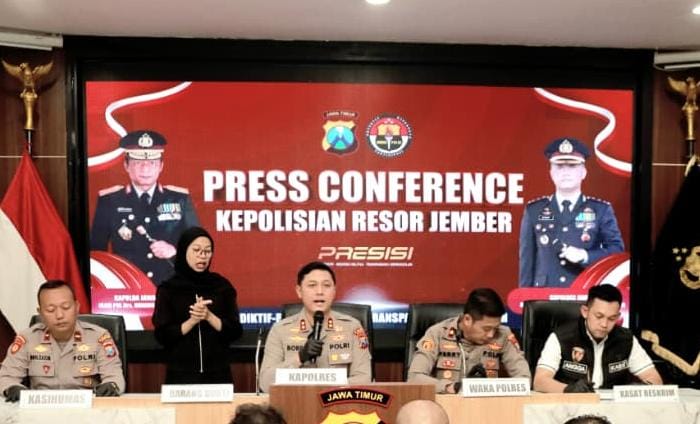 Polres Jember Berhasil Bongkar Sindikat Curanmor Amankan Tiga Tersangka dan 23 Motor Curian