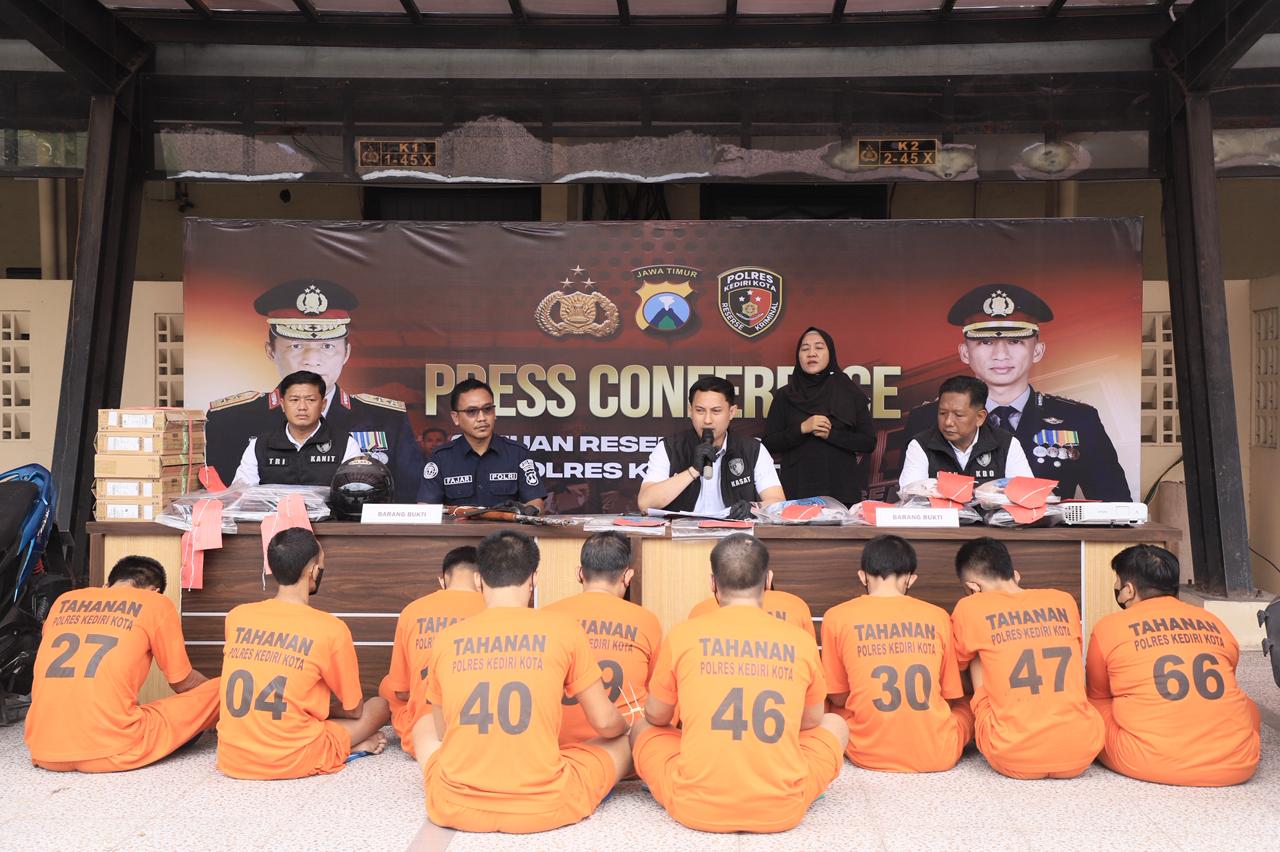 Polres Kediri Kota Sukses Ungkap 8 Selama Operasi Sikat Semeru 2025
