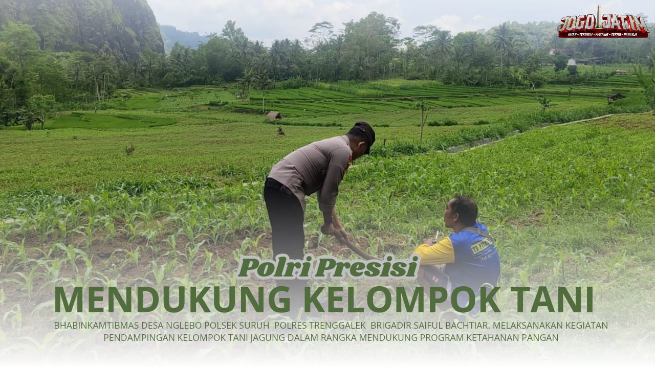 Dukung Ketahanan Pangan, Bhabinkamtibmas Polsek Suruh Aktif Lakukan Pendampingan Kelompok Tani