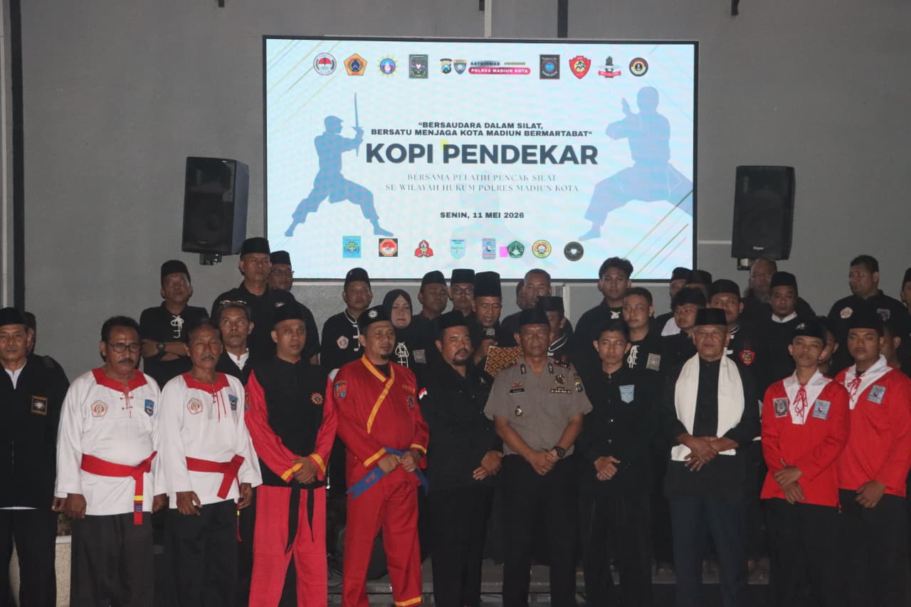 Polres Madiun Kota Perkuat Komitmen Jogo Jatim Lewat Kopi Pendekar