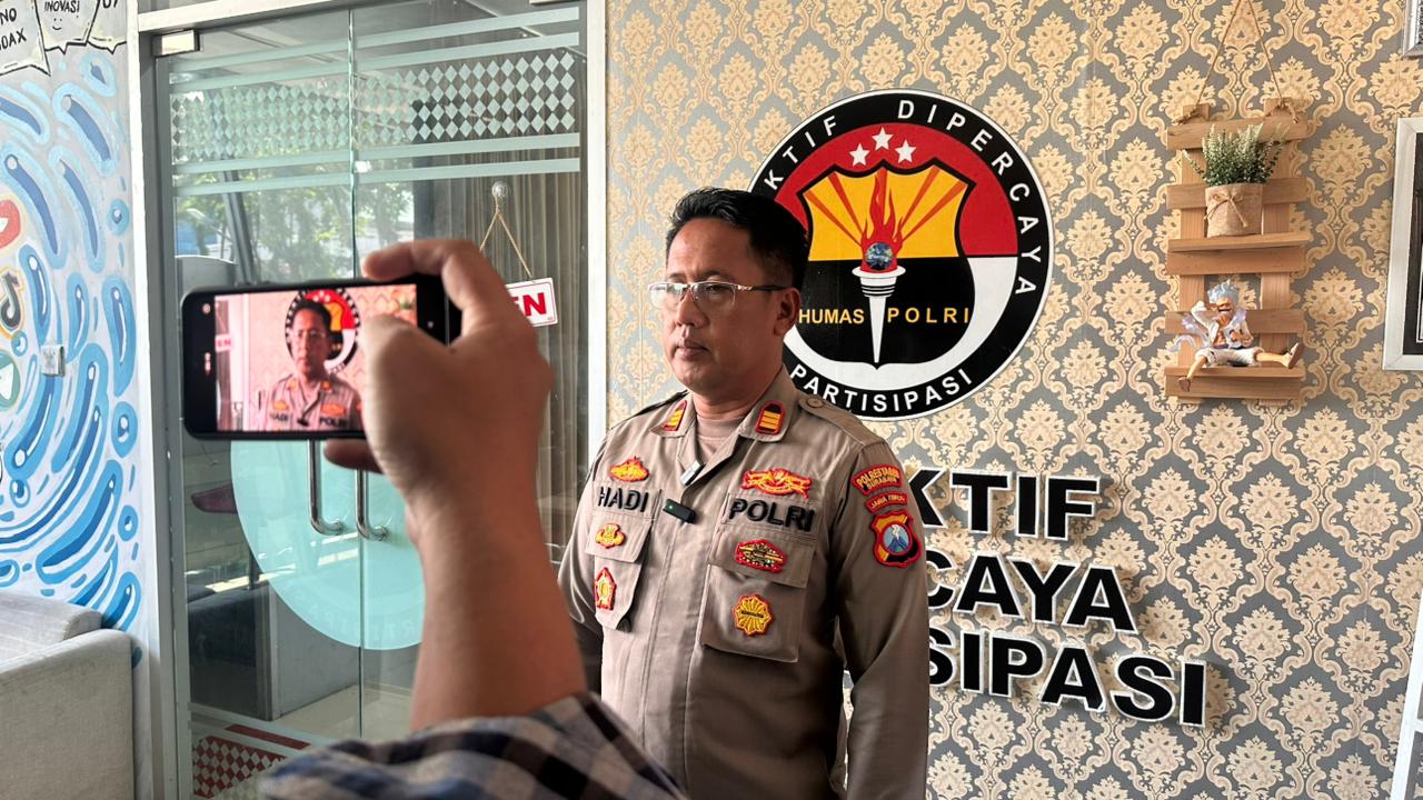 Polrestabes Surabaya Amankan Tersangka Pencurian Sandaran Kursi Besi Fasilitas Umum