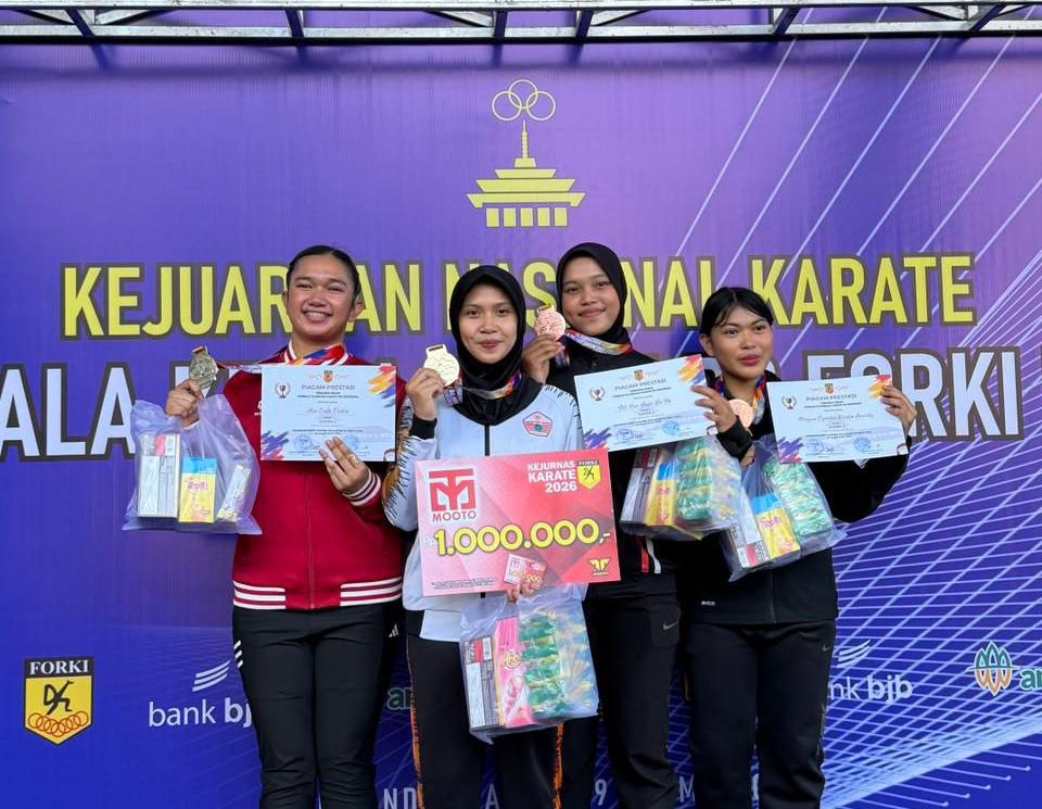 Bripda Salma Aulia, Polwan Ditpolsatwa Baharkam Polri Borong Medali di Kejurnas Karate PB FORKI 2026