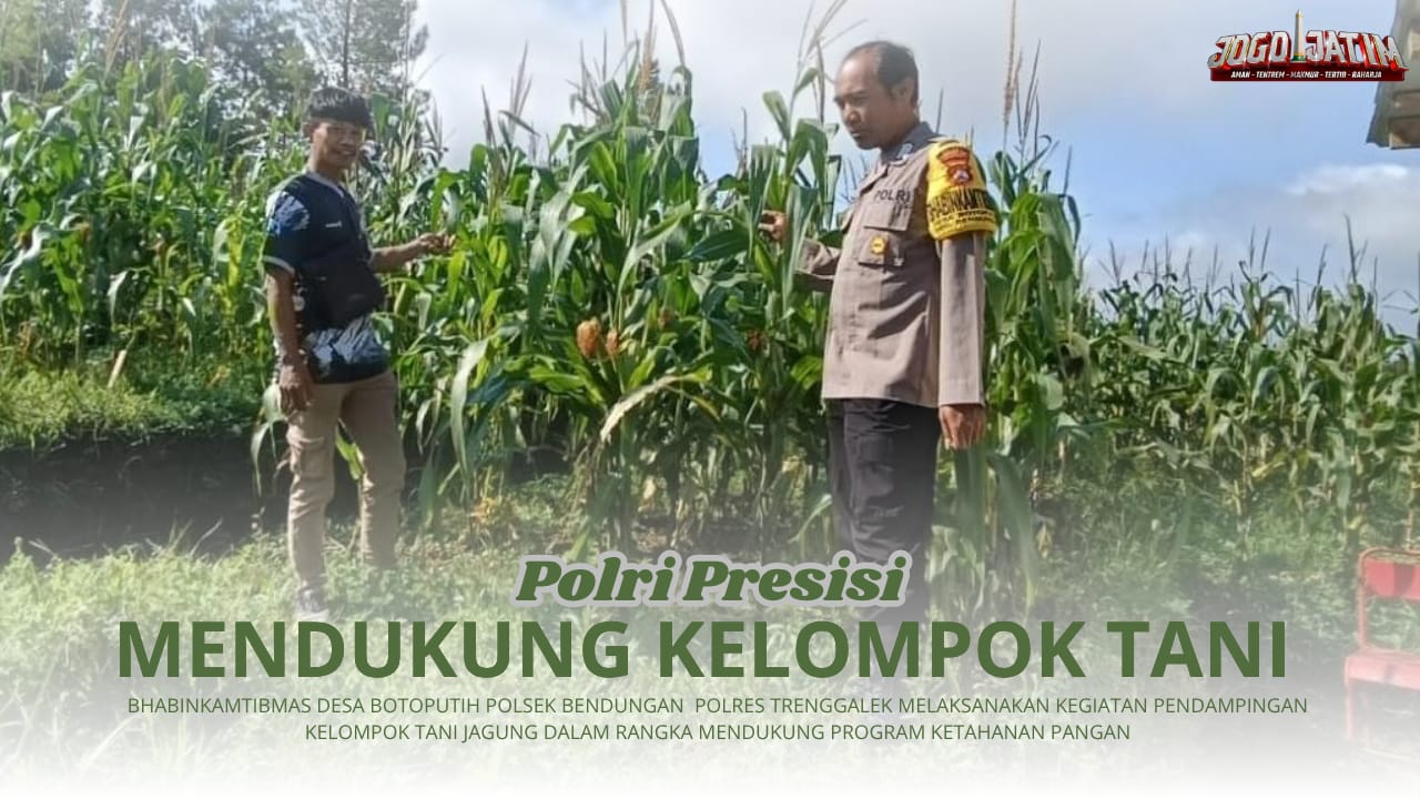 Mantapkab Ketahanan Pangan, Bhabinkamtibmas Botoputih  Lakukan Pendampingan Kelompok Tani Jagung