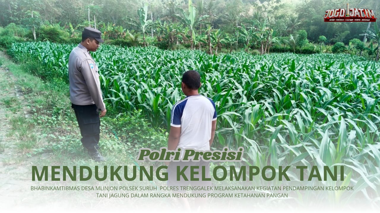 Dukung Ketahanan Pangan, Bhabinkamtibmas Polsek Suruh Aktif Lakukan Pendampingan Kelompok Tani