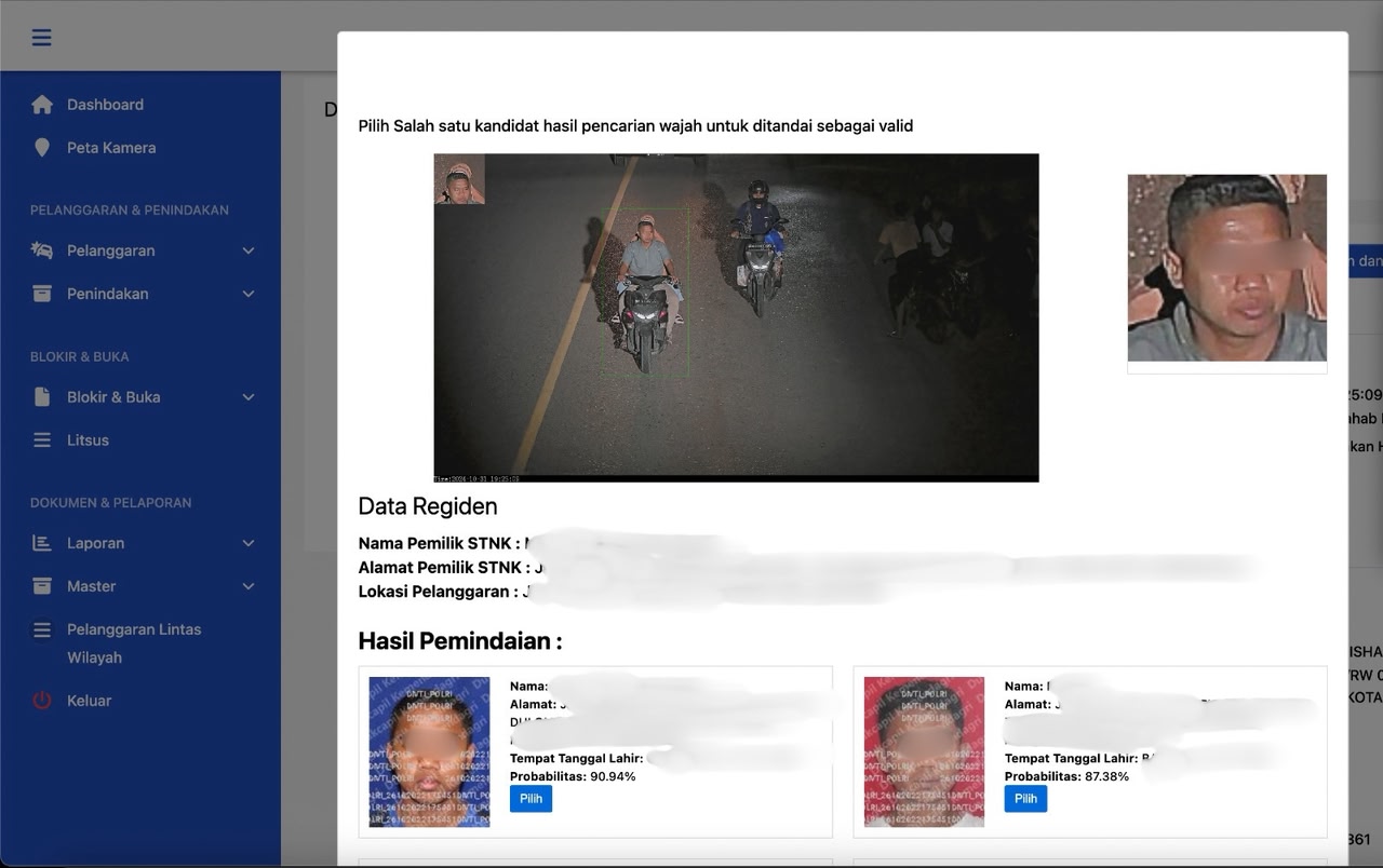 Pakai Sistem _Face Recognition_ ,ETLE Nasional Presisi Perkuat Pengawasan dan Antisipasi Plat Nomor Palsu