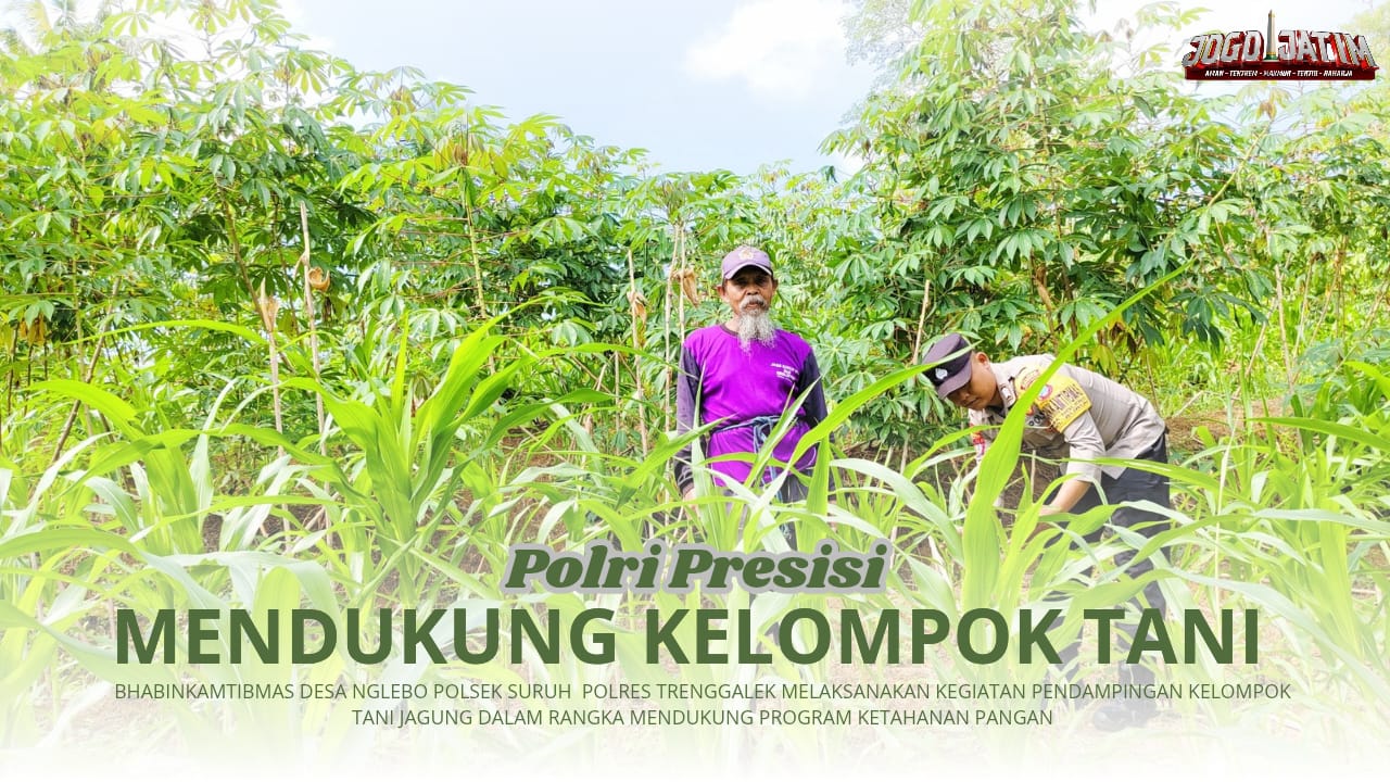 Aktif Lakukan Pendampingan Kelompok Tani, Bhabinkamtibmas Desa Nglebo Siap Dukung Program Ketahanan Pangan Jagung