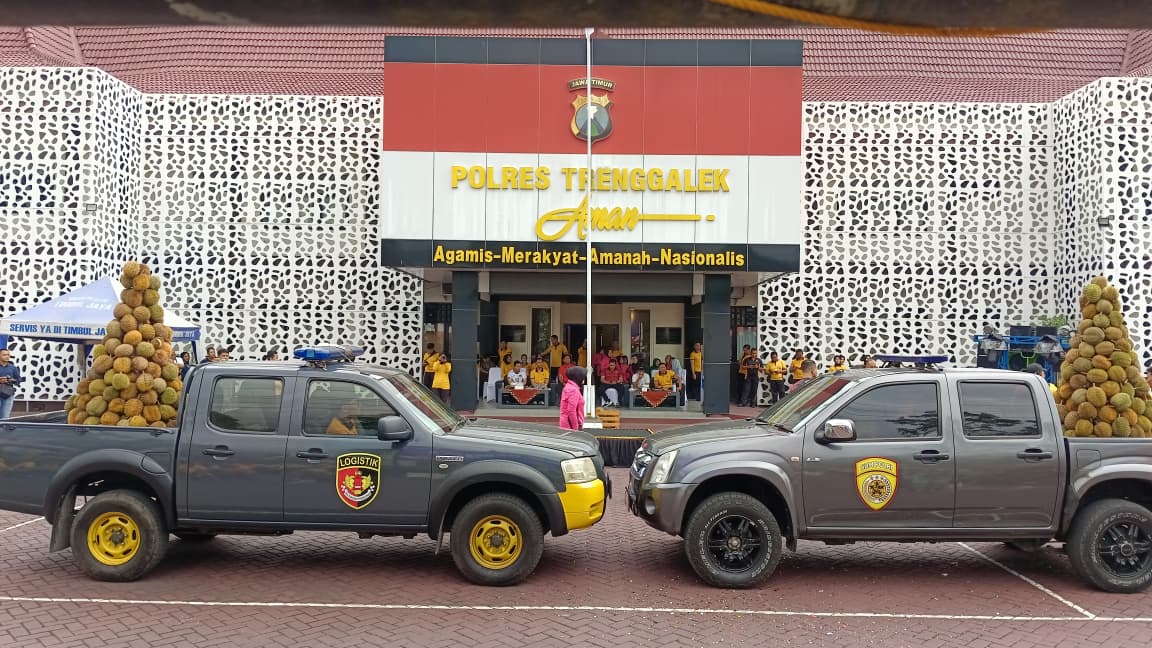 Meriah, Olahraga Bersama Hari Bhayangkara ke-80 di Mapolres Trenggalek