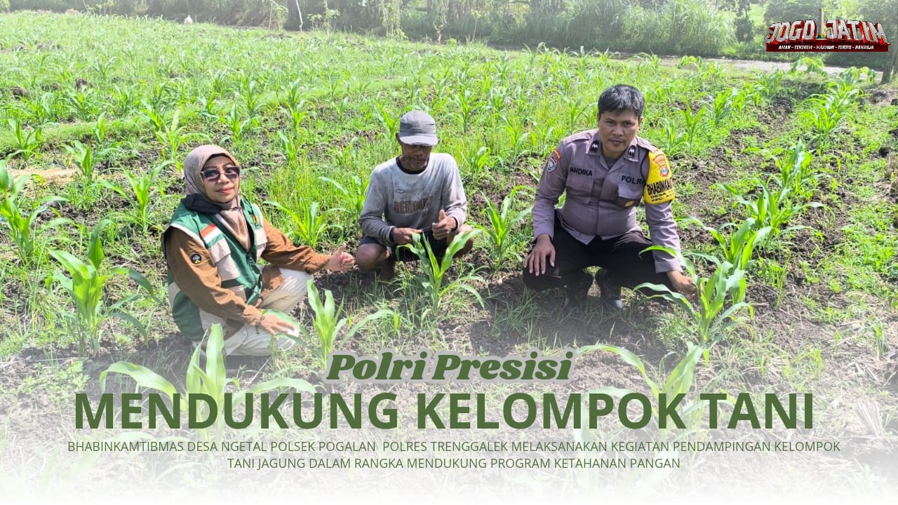 Aktif Lakukan Pendampingan Kelompok Tani, Bhabinkamtibmas Desa Ngetal Siap Dukung Program Ketahanan Pangan