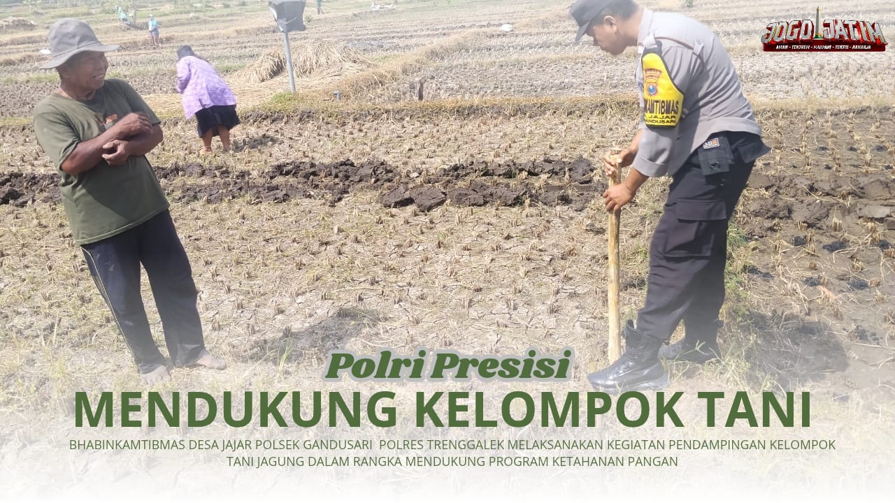 Laksanakan Program Ketahanan Pangan, Bhabinkamtibmas Desa Jajar Siap Mendampingi Kelompok Tani