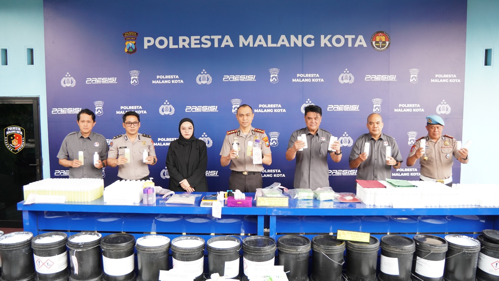 Polresta Malang Kota Bongkar Peredaran Kosmetik Ilegal Omzet Tembus Rp.100 Juta