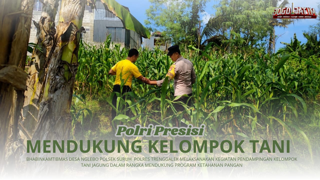 Aktif Lakukan Pendampingan Kelompok Tani, Bhabinkamtibmas Desa Nglebo Siap Dukung Program Ketahanan Pangan Jagung