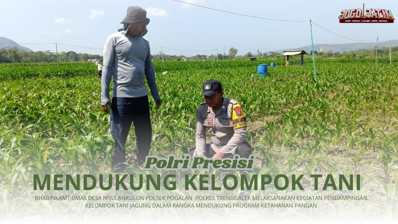 Laksanakan Program Ketahanan Pangan, Bhabinkamtibmas Desa Ngulankulon Siap Mendampingi Kelompok Tani