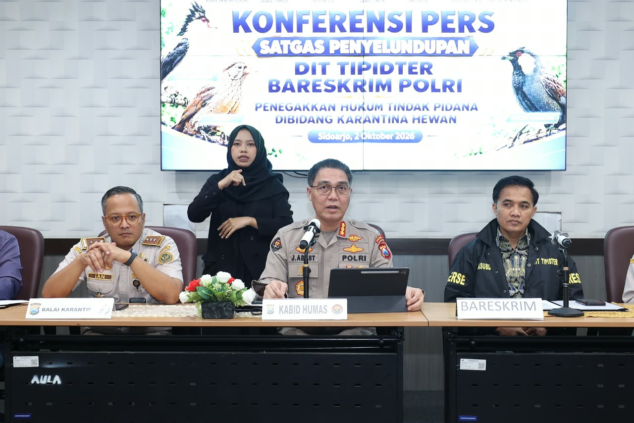 Bareskrim Polri Ungkap Dugaan Penyelundupan Ribuan Burung Tanpa Dokumen Karantina di Sidoarjo, Dua WNA Vietnam Jadi Tersangka